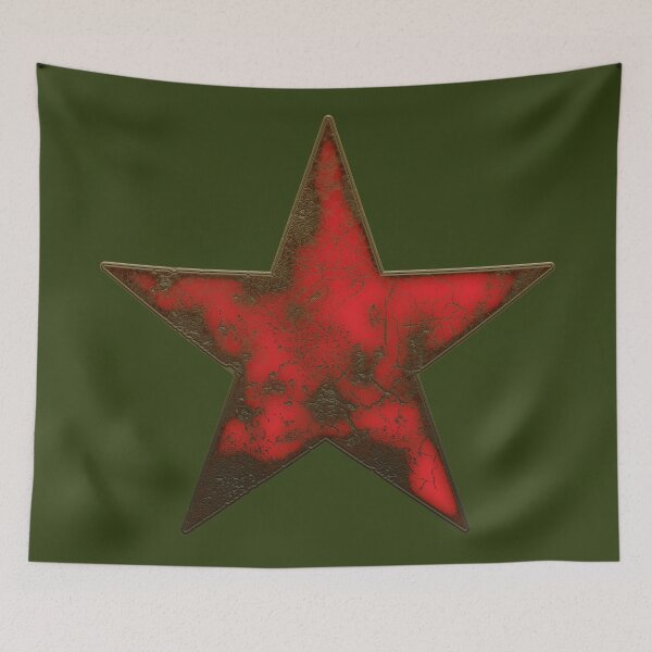 Item preview, Grunge Metal Effect Red Star designed and sold by iscaStudioArt.