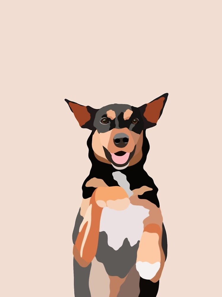 "Australian Kelpie Dog Portrait Digital Illustration" iPhone Case