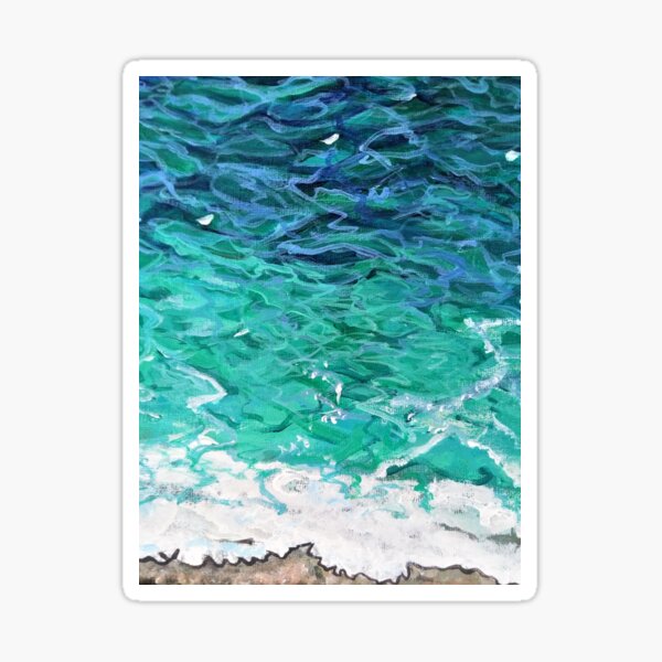 OCEAN WAVES PAINTING Sticker