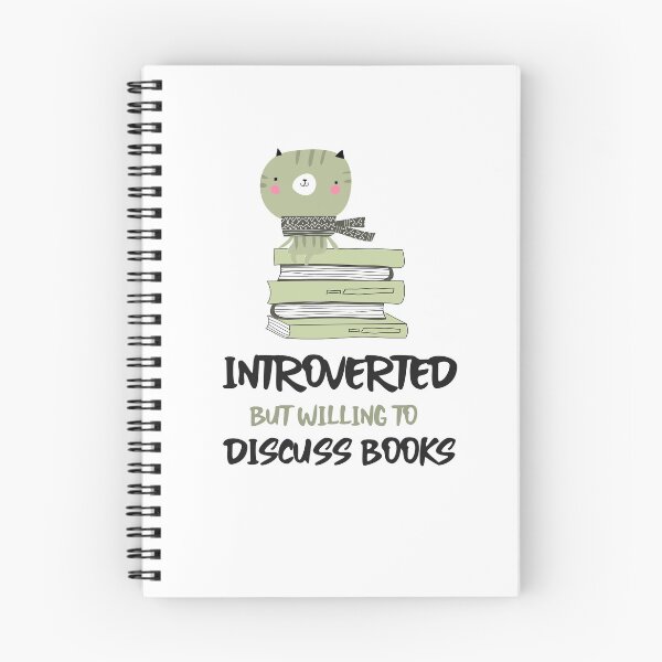 Artikelvorschau, Introvertiert, aber bereit, Bücher zu diskutieren Katze entworfen und verkauft von ShirtsJH.