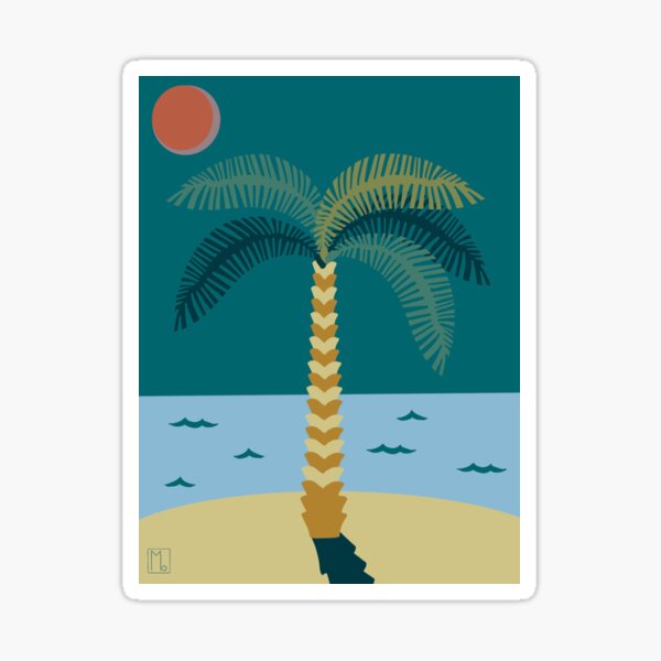 Palm Tree Paradise Island Sticker
