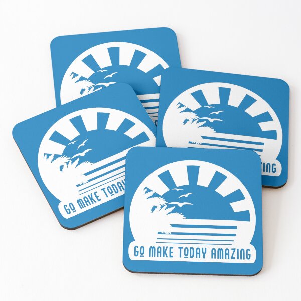 Item preview, Make Today Amazing Retro Sunset - French Blue designed and sold by Schuva.