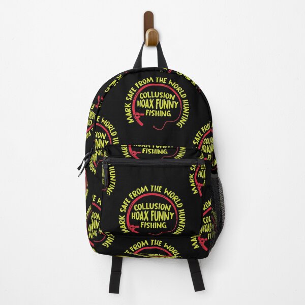 Item preview, Mark safe from the world hunting collusion hoax funny fishing designed and sold by TheFlipRepublic.