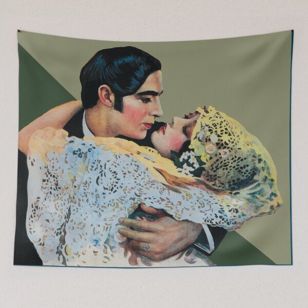 Item preview, Silent Film Star Valentino on Green  designed and sold by GraffitiSoup.