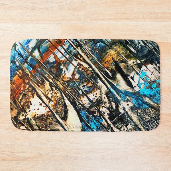 Item preview, Abstract swipes of the deep blue and dark ocean designed and sold by TitaCris.