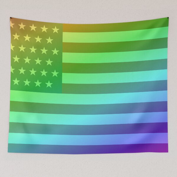 Item preview, Rainbow 51 Stars US Flag designed and sold by VexillologyShop.