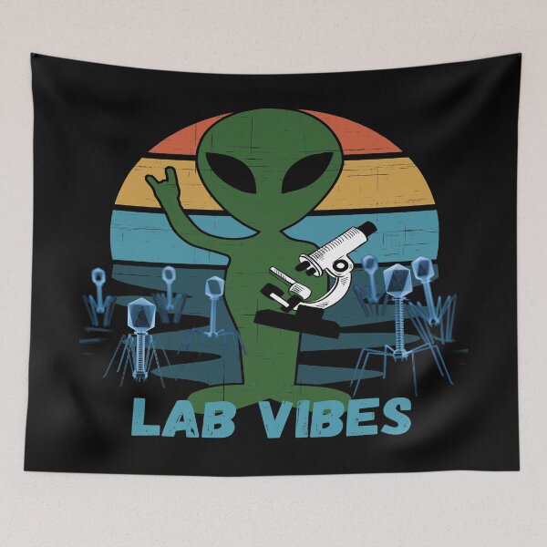 Item preview, MEDICAL LABORATORY SCIENTIST LAB VIBES ALIEN BACTERIOPHAGE designed and sold by Hippiesole.