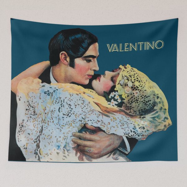 Item preview, Silent Film Star Valentino on Blue designed and sold by GraffitiSoup.