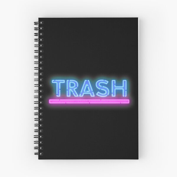 Item preview, Trash garbage glowing neon sign pink and blue designed and sold by Captain-Jackson.