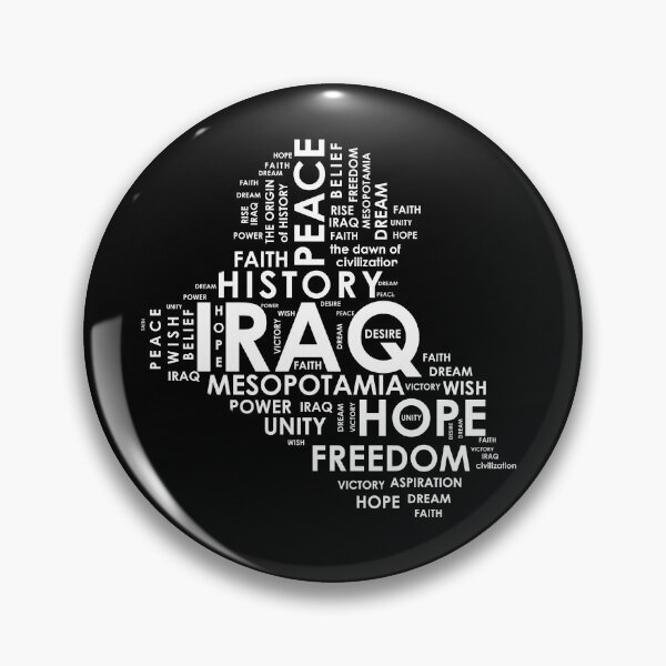 Item preview, IRAQ's map in word art | WHITE designed and sold by Maytham-99.
