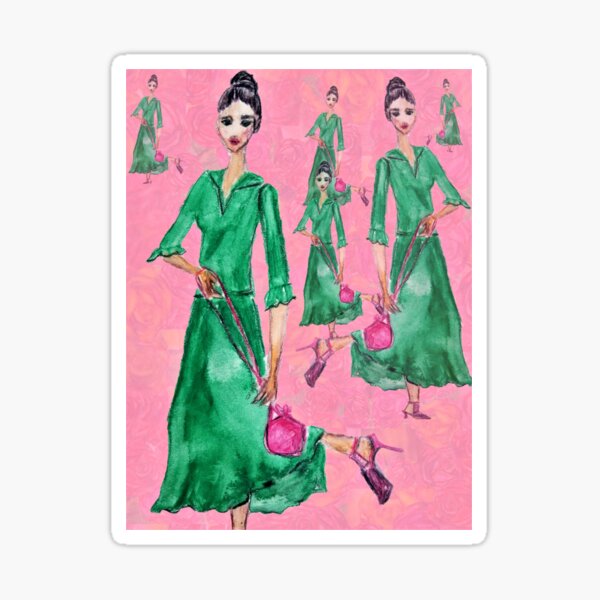 VINTAGE DIVA DRESS Sticker