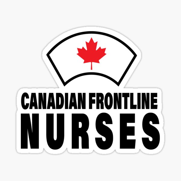 Canadian frontline Nurses White Collection Sticker