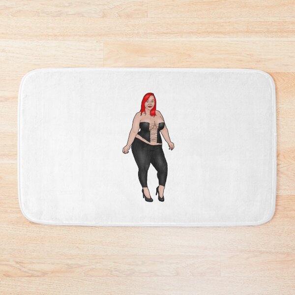 Item preview, Pin-up red-haired BBW in corsage designed and sold by PinUpsandPulp.