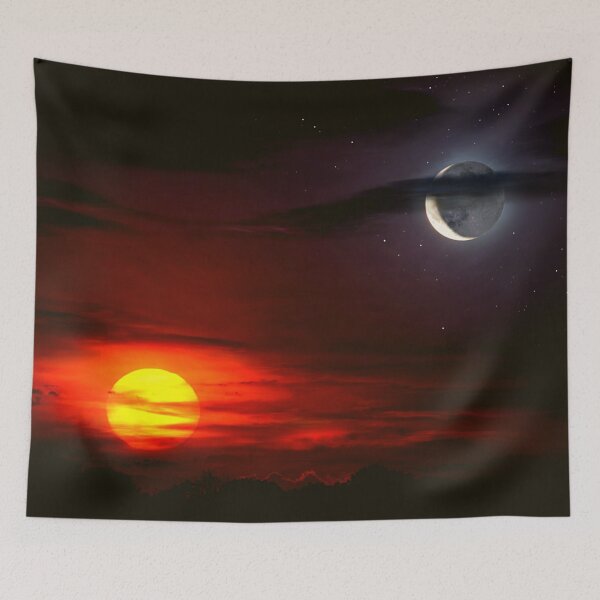 Item preview, Sun and Moon art designed and sold by cutecrazytshirt.