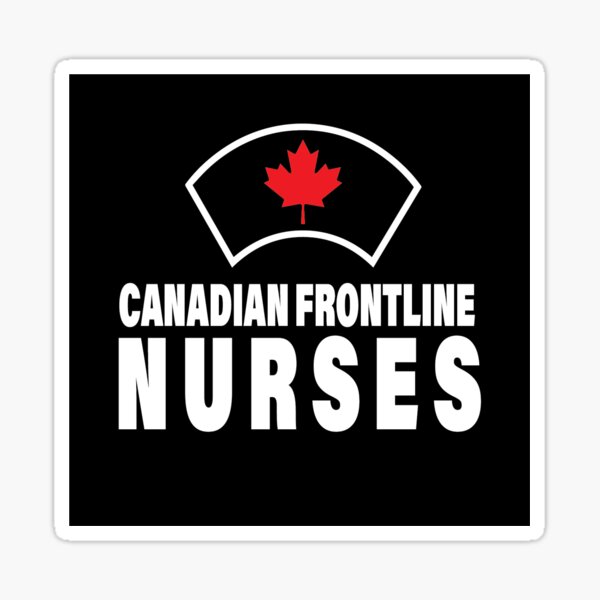 Canadian Frontline Nurses Black Collection Sticker