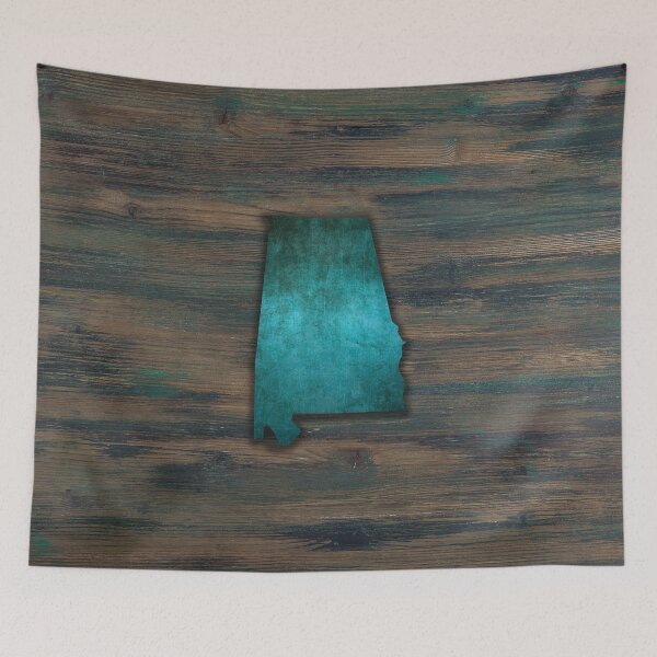 Item preview, Alabama State Shape Teal designed and sold by Jared Davies.