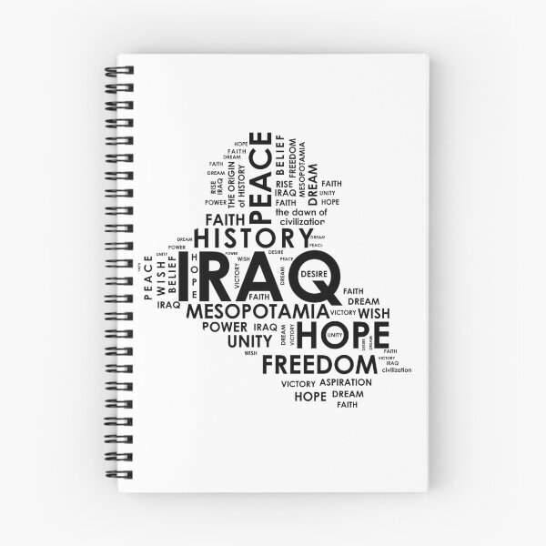Item preview, IRAQ's map in word art |BLACK designed and sold by Maytham-99.