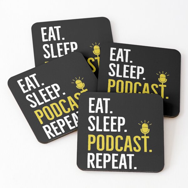 Item preview, Eat Sleep Podcast Repeat designed and sold by Luna1Shop.