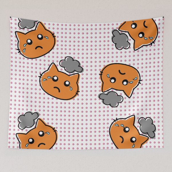 Item preview, Crying Sad cat pattern designed and sold by Momo-thoughts.