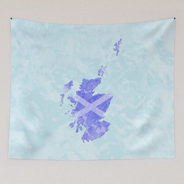 Item preview, Scotland with Saltire on Pale Blue Background designed and sold by Moti Black.