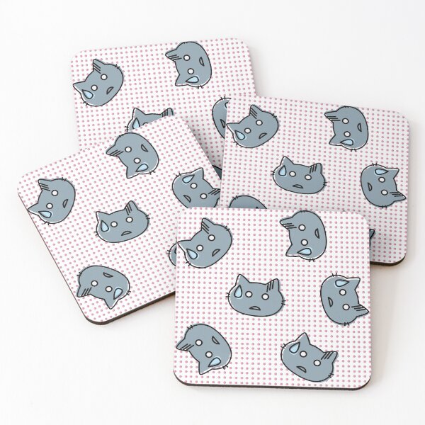 Item preview, Nervous funny cat pattern designed and sold by Momo-thoughts.