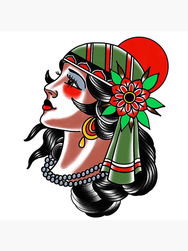 traditional gypsy skull tattoo by LianjMc on DeviantArt