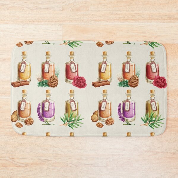 Item preview, Collection Of Essential Oil Bottles - Cinnamon, Cedarwood, Rose, Walnut, Lavender and Tea Tree designed and sold by Alicia Chee.