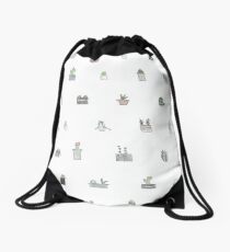 Mochila saco Jardín suculento (de color)