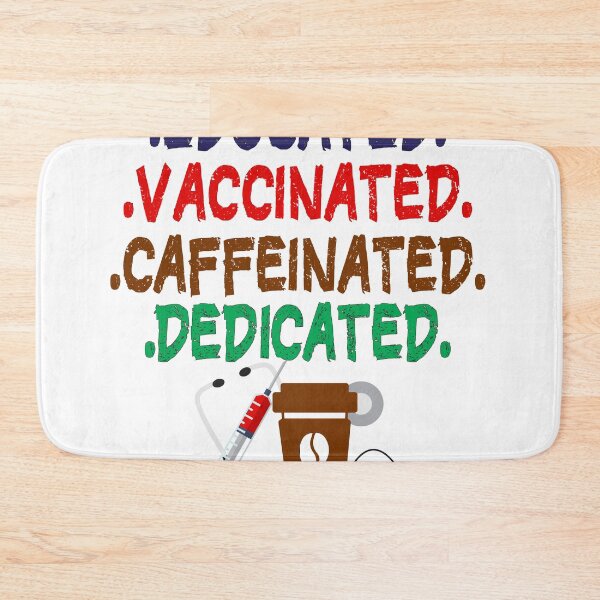 Item preview, Educated Vaccinated Caffeinated Dedicated Funny Coffee Nurse designed and sold by Mo-Am.