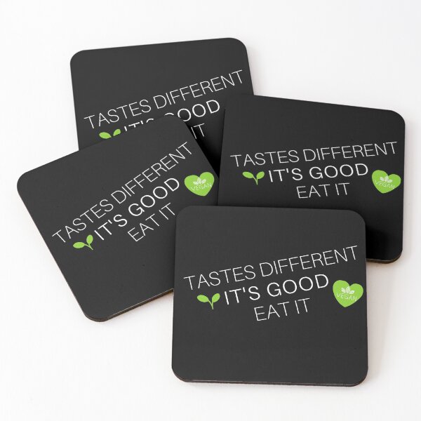 Item preview, Vegan: Tastes Different, It's Good, Eat It (Light Color Text) designed and sold by prodewse.
