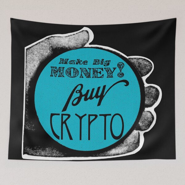 Item preview, Big Money | Buy Crypto | Retro blue designed and sold by spinolator.
