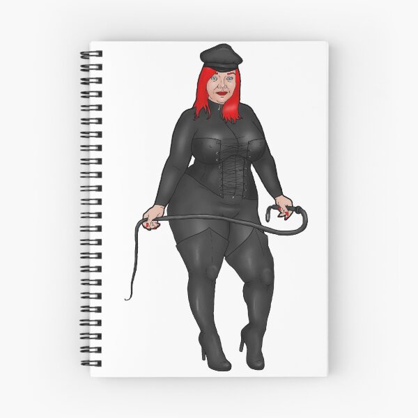 Item preview, Pin-up red-haired BBW dominatrix in catsuit designed and sold by PinUpsandPulp.