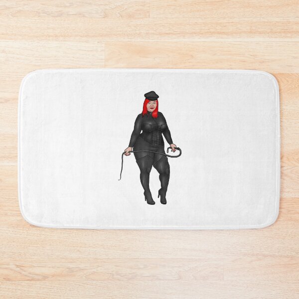 Item preview, Pin-up red-haired BBW dominatrix in catsuit designed and sold by PinUpsandPulp.