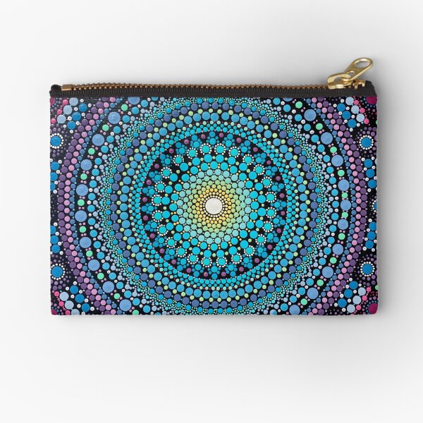 Vista previa del artículo con la obra «Mandala de punto verde azulado», diseñado y vendido por Mandalalove.