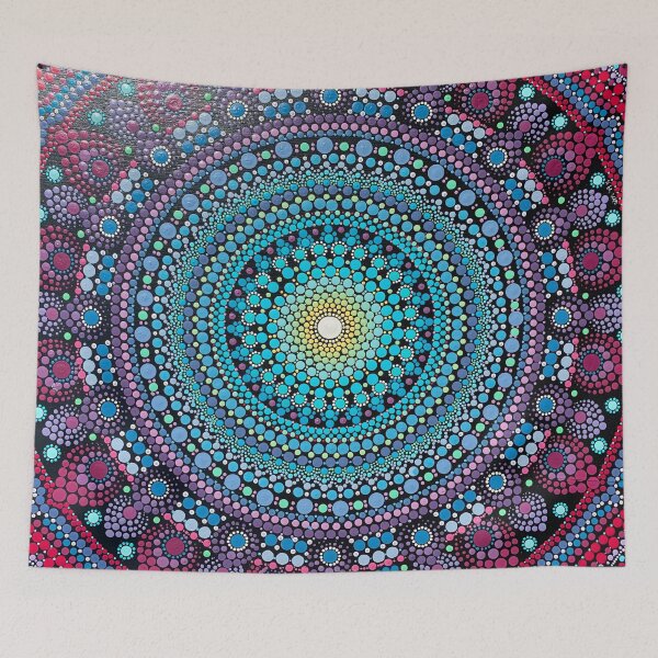 Item preview, Teal dot mandala  designed and sold by Mandalalove.