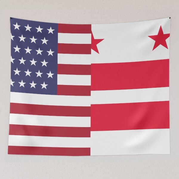 Item preview, Washington DC and 51 Stars US Flag Composition designed and sold by VexillologyShop.