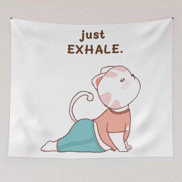 Item preview, Yoga Cute Kitten Just Exhale Cobra Pose designed and sold by SportsT-Shirts.