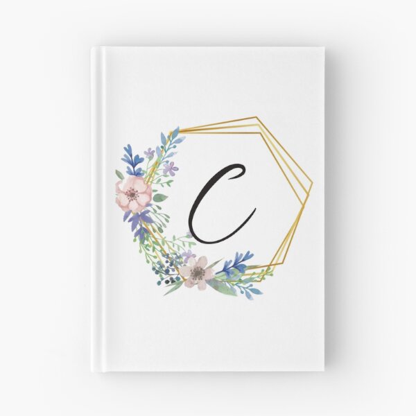 Item preview, Floral monogram with golden frame letter C designed and sold by JustSeasons.