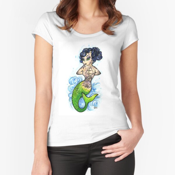 Crash Mermaid Fitted Scoop T-Shirt