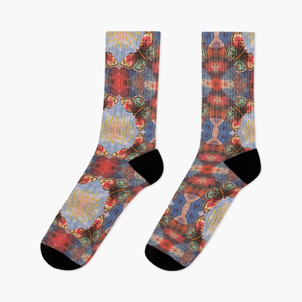 Item preview, Psychedelic Primary Butterfly Floral designed and sold by LABrizendine.
