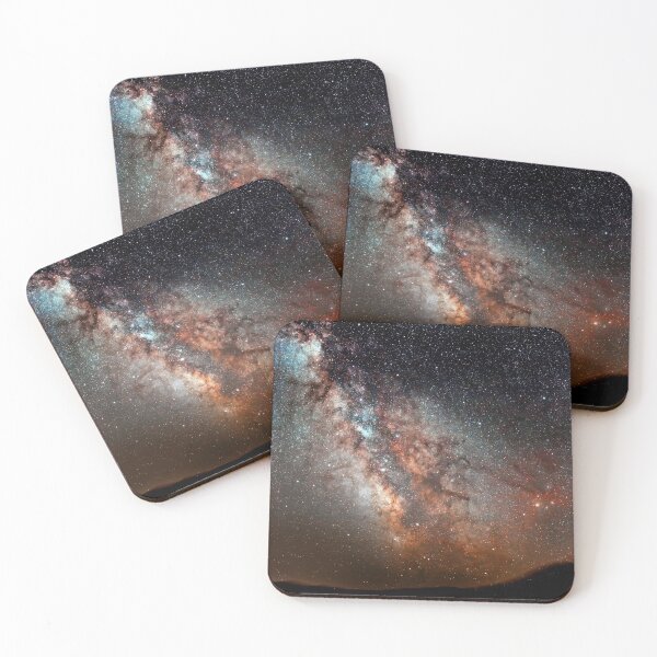 Item preview, Milky way thunder, rose gold, blue cosmos, Golden Dark shiny black starry space, Galaxy land, tiny sparkle stars, shiny blue, glitter dust starry constellation, outer space, universe designed and sold by August-E.