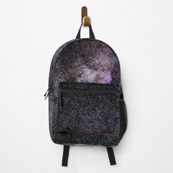 Item preview, Purple light blue glow, Milky way shiny cosmos, Dark shiny black starry space, Galaxy, tiny sparkles, shiny glitter dust constellation, outer space, universe designed and sold by August-E.