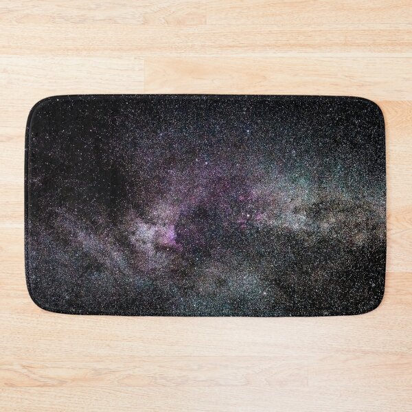 Item preview, Purple light blue glow, Milky way shiny cosmos, Dark shiny black starry space, Galaxy, tiny sparkles, shiny glitter dust constellation, outer space, universe designed and sold by August-E.