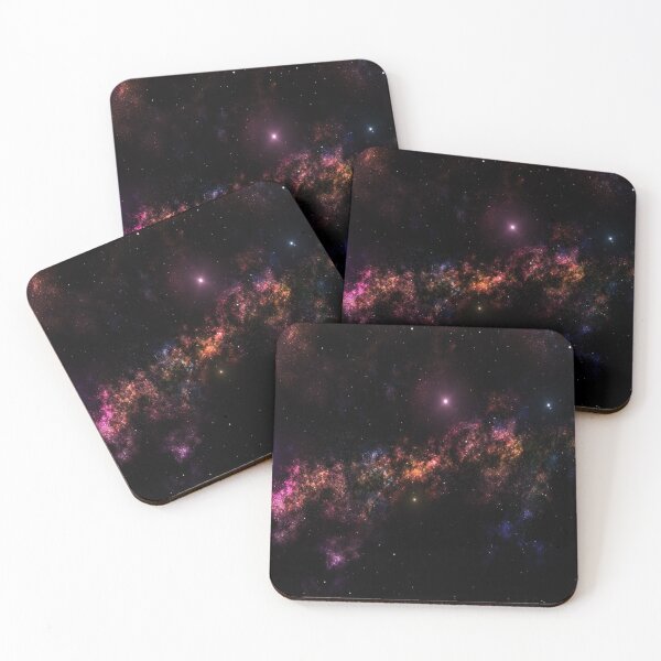 Item preview, Lava red fire cosmos, Purple, blue, orange, pink, black, glowy Milky way shiny cosmos, Dark shiny black starry space, Galaxy, tiny sparkles, shiny glitter dust constellation, outer space, universe designed and sold by August-E.