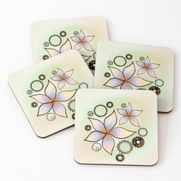 Item preview, Floral Gears designed and sold by GeekyMamaArt.