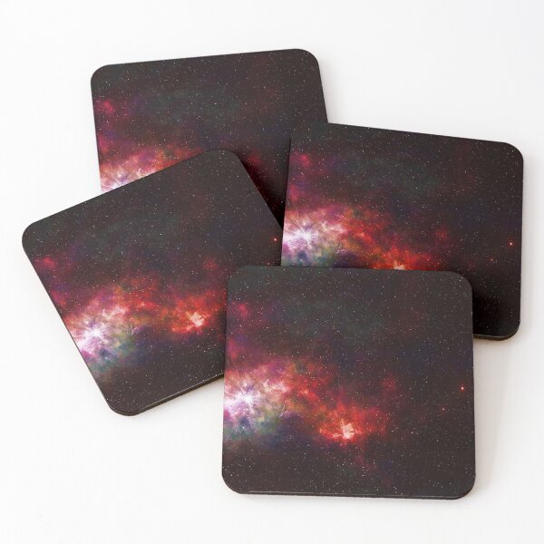 Item preview, Lava red fire glow cosmos, orange, pink, black, Milky way shiny cosmos, Dark shiny black starry space, Galaxy, tiny sparkles, shiny glitter dust constellation, outer space, universe designed and sold by August-E.