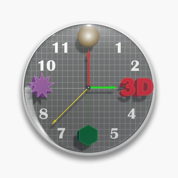 Item preview, 3D O'Clock - With Grid, Objects, 3D Sign.  designed and sold by iSacredGeometry.