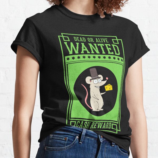 Mouse Stealing Cheese Wanted Sign Classic T-Shirt