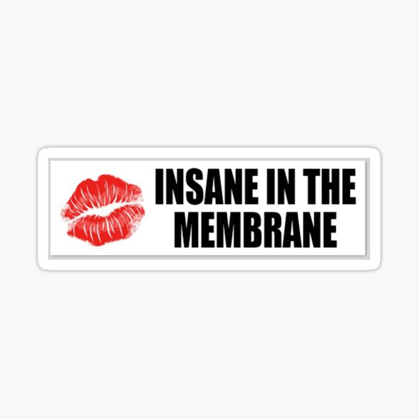 Item preview, insane in the membrane bumber sticker designed and sold by pandastickers.