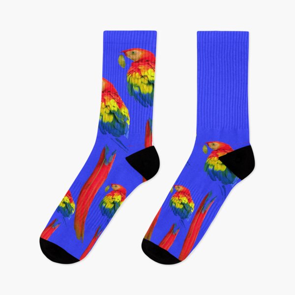 Item preview, BLUE ON BLUE RED ABSTRACT MACAWS designed and sold by sharlesart.